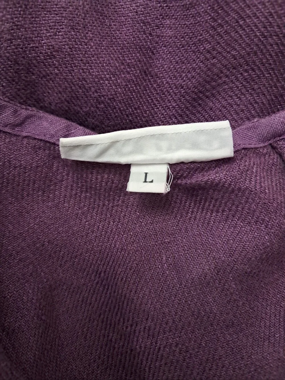 Bryn Walker Linen Tunic Lagenlook Oversized Coastal Purple Size Large - Picture 8 of 10